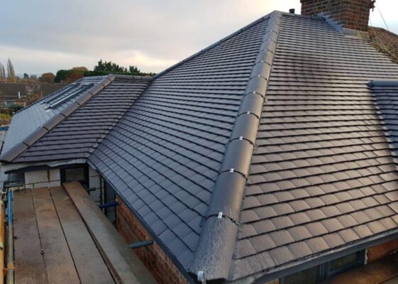 New roof installation on residential property